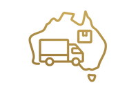 a classy gold tone icon for australia wide shipping