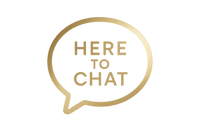 a classy gold tone icon for here to chat 